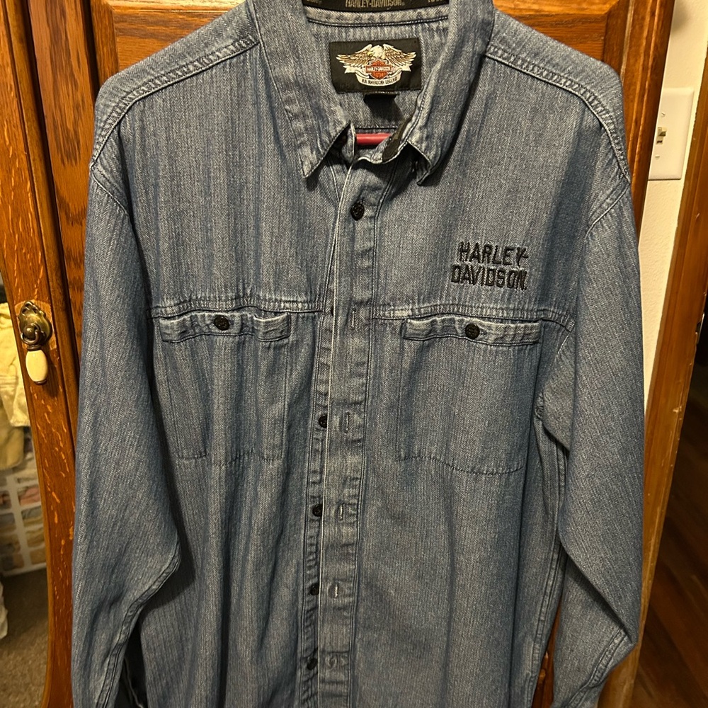 Harley-Davidson Blue Denim ShirtHarley Davidson Shirt